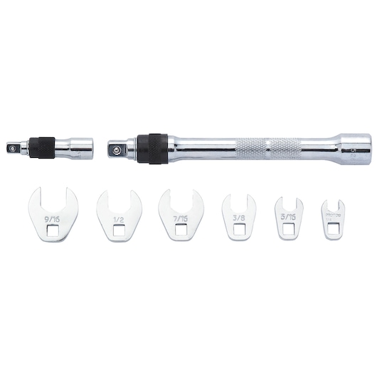 PROTO® 1/4 in. Drive Crowfoot Wrench Set With Locking Extension (8 pc.)