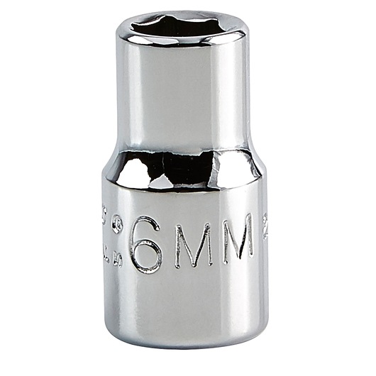 PROTO J4706M chrome 6mm socket, close-up product photo on white background.