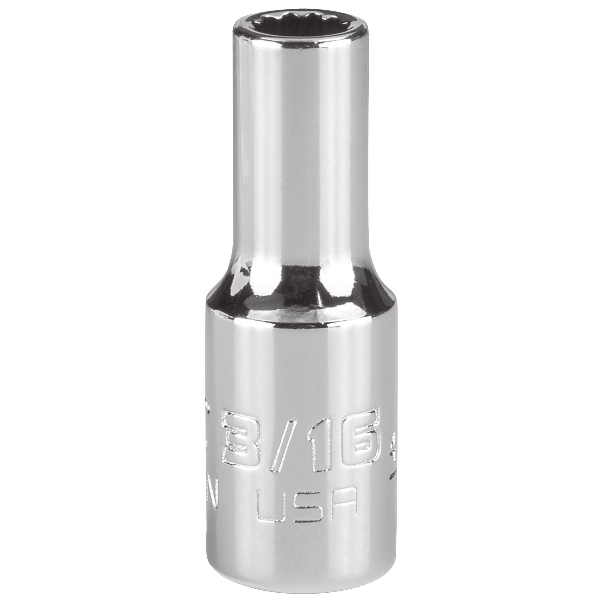 1/4 in. Drive 12-Point 3/16 in. Full Polish Intermediate Socket