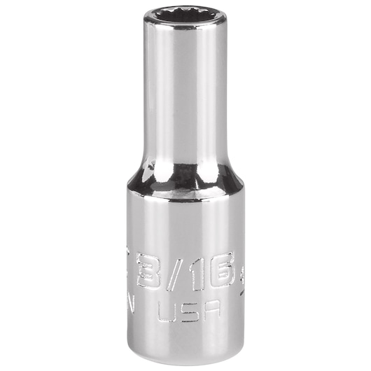 PROTO J4706N chrome 6-point deep socket, product photography, front angle on white background.