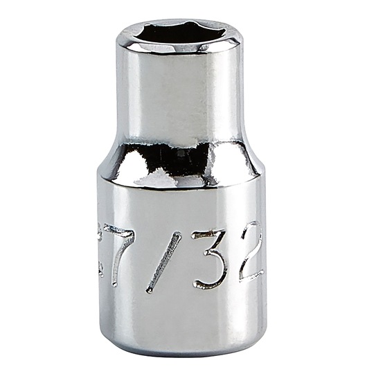 PROTO chrome socket, 7/32 inch size, SKU J4707, socket tool front angle on white background.