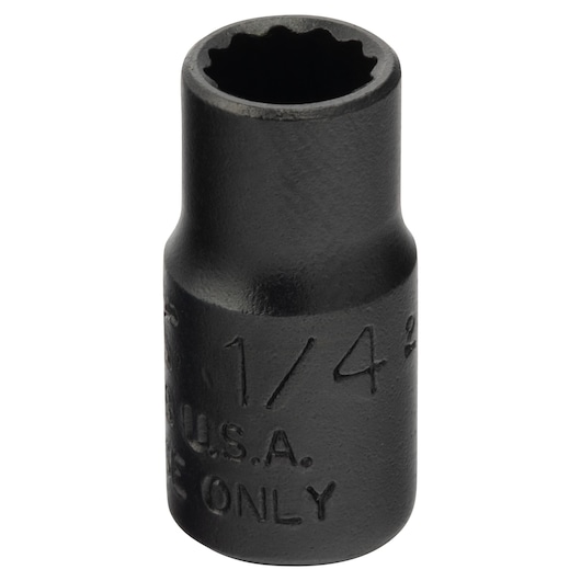 PROTO J4708TB black 1/4 inch socket, close-up product photo on white background.
