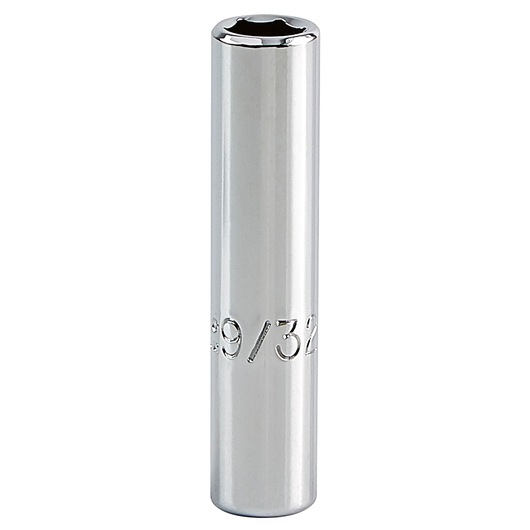 PROTO J4709L chrome deep socket, 9/32 inch, front view on white background.