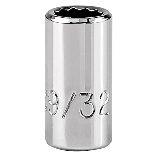 PROTO J4709T chrome 9/32 inch socket, front view on white background.