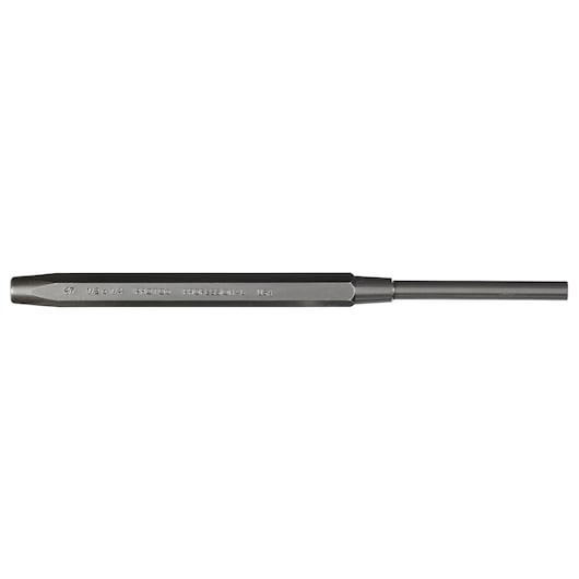PROTO J471-2X1-4 steel long drive pin punch tool, side angle on white background.