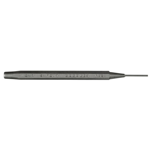 PROTO J471-4x1-16 steel pin punch tool, side angle, on white background.