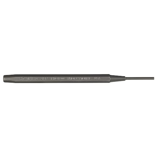 PROTO J471-4X3-32 steel pin punch tool, hexagonal body, side view on white background.