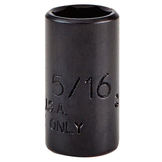PROTO J4710B black 5/16 inch deep socket, product upright, white background.