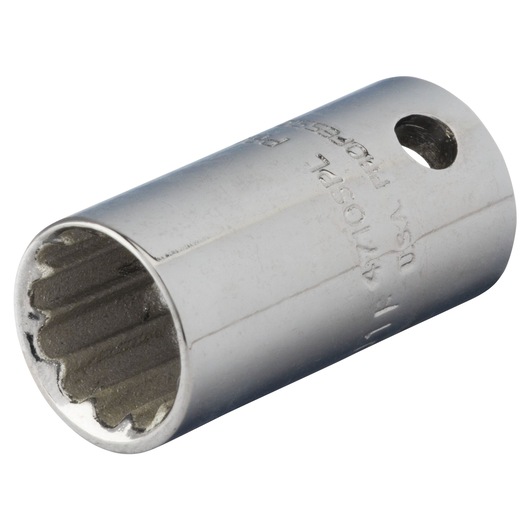 PROTO J4710SPL chrome finish socket, twelve-point design, product photography on white background.
