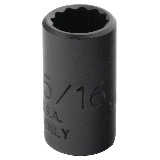 PROTO J4710TB black 5/16 inch socket, side angle, photography on white background