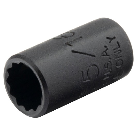 PROTO J4710TB black 12-point deep socket, angled view on white background.