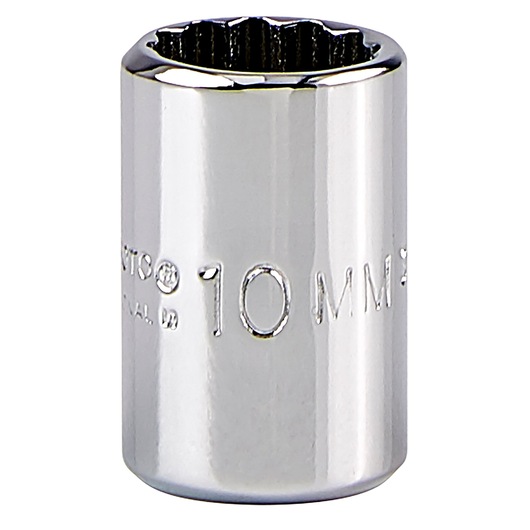 PROTO J4710TM chrome 10mm socket, tool category, front angle on white background.