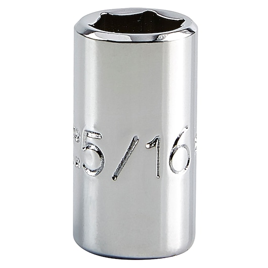 PROTO J4710 chrome socket, 5/16 inch size, tool category, front angle on white background.
