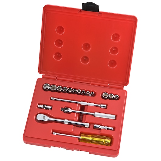 PROTO® 1/4 in. Drive 6-Point/8-Point Combination Socket Set (19 pc.)