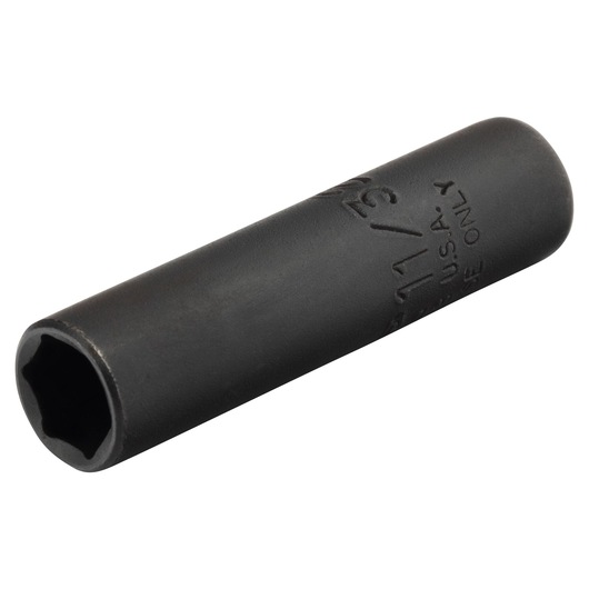 1/4 in. Drive 11/32 in. 6-Point  Black Oxide Deep Socket
