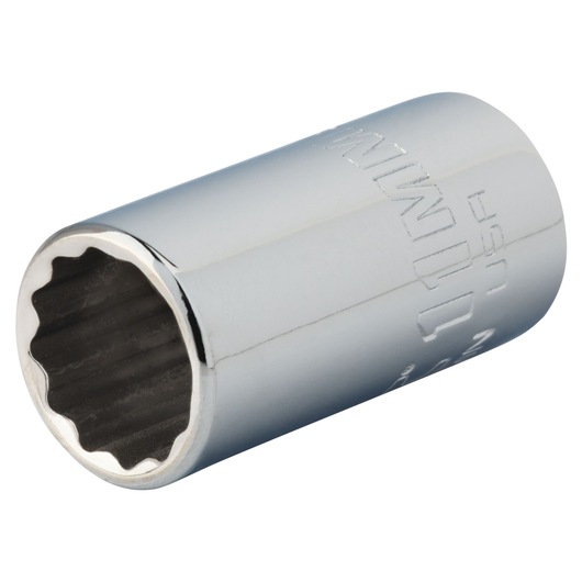 PROTO J4711MN chrome 12-point 11mm socket, side angle on white background.