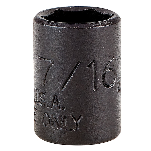 1/4 in. Drive 7/16 in. 6-Point Black Oxide Socket