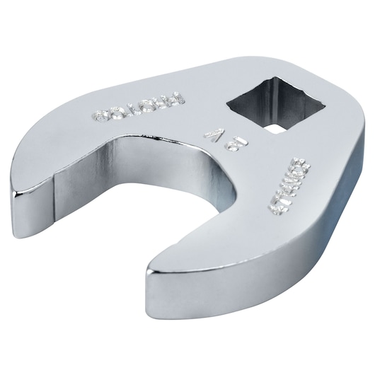 PROTO J4714MCF chrome open-end crowfoot wrench, angled front view on white background.