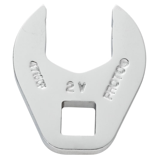PROTO J4716CF crowfoot wrench head, chrome finish, top view on white background.