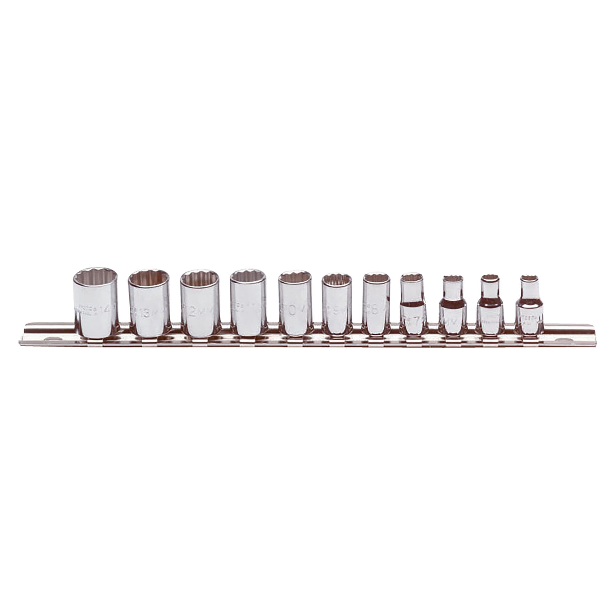 1/4 in. Drive 12-Point Metric Socket Set (11 pc.) | PROTO