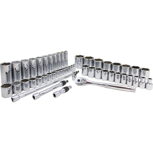 Proto® 3/8" & 1/2" Drive 50 Piece Combination Socket Set - 6 and 12 Point