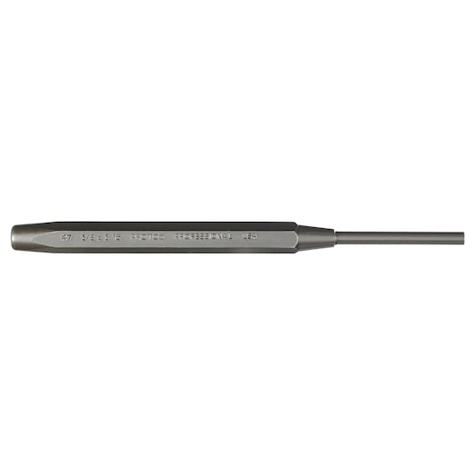 PROTO J473-8x3-16 steel pin punch tool, side angle on white background