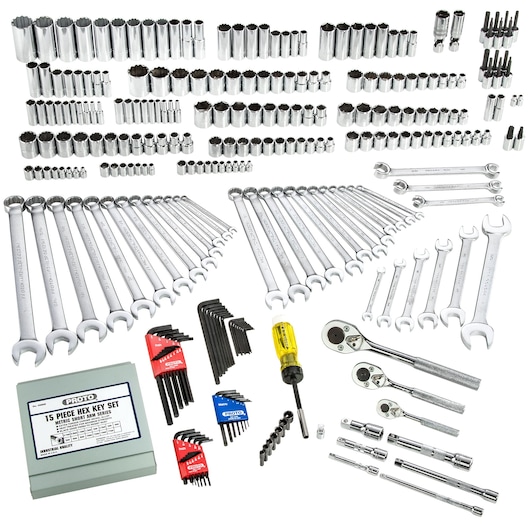 1/4 in., 3/8 in. & 1/2 in. Drive 6 & 12-Point Socket Set With Top Chest (302 pc.)