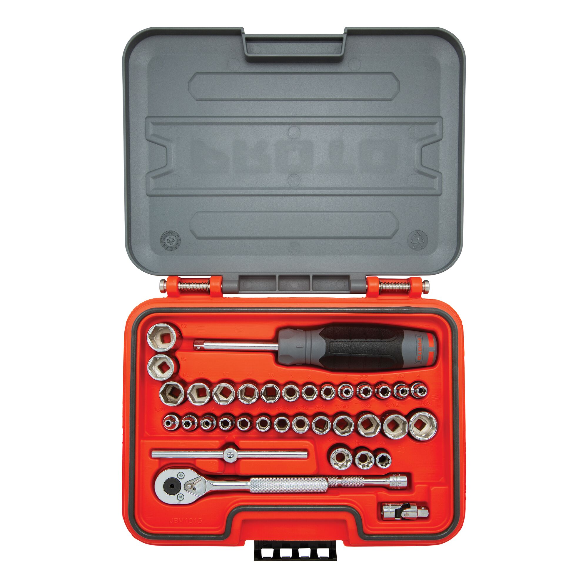とっと Advanced Storage 1/4 in. Drive SAE & MM 6-Point Set (36 pc