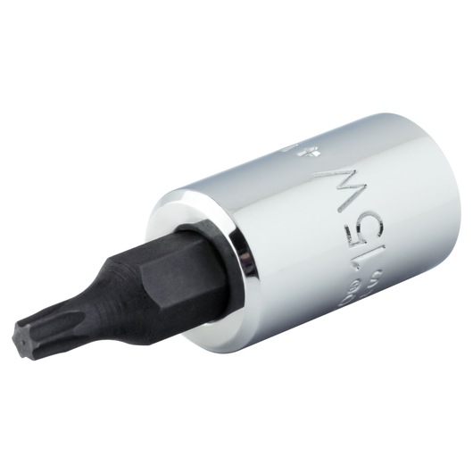 PROTO J4739-15W chrome finish Torx bit socket, angled view on white background.