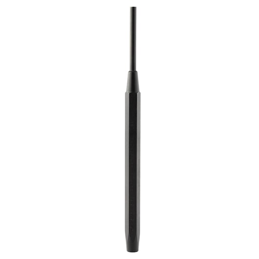 PROTO J475-16X5-32 black steel pin punch tool, shown vertically on a white background, straight angle.