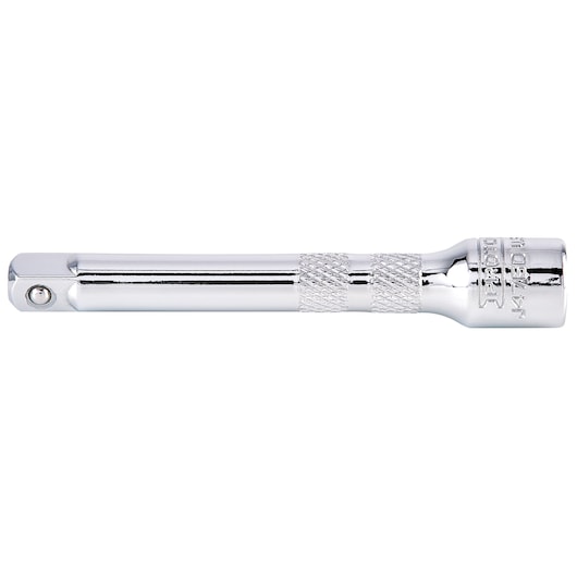 PROTO J4760 chrome socket extension bar with knurled grip, side view, on white background.