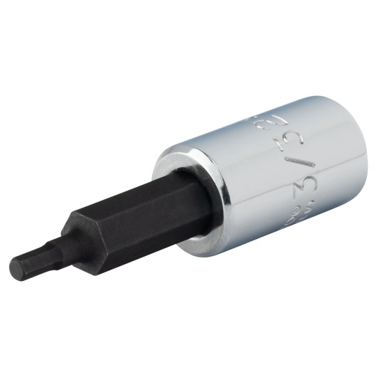 PROTO J47703/32 chrome hex bit socket, angled on white background.