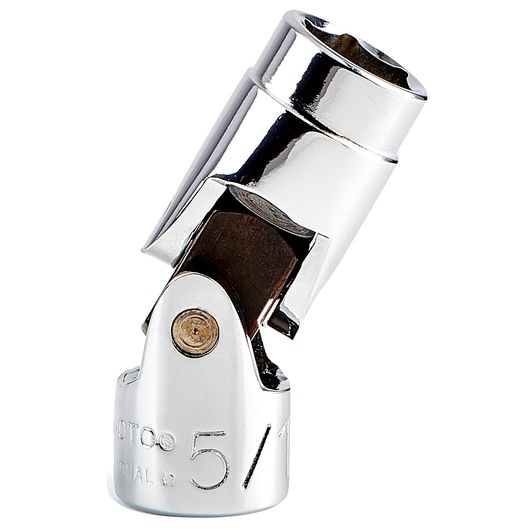 PROTO chrome 5/16 inch universal joint socket J4772A, close-up angled on white background.