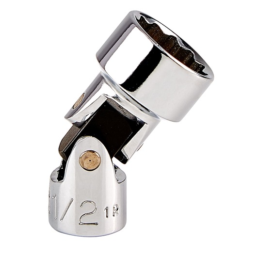 PROTO J4775TA chrome universal joint socket, side angle on white background.