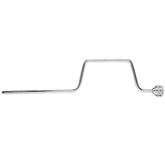 PROTO J4780AG chrome finish offset speed handle photographed on white background.