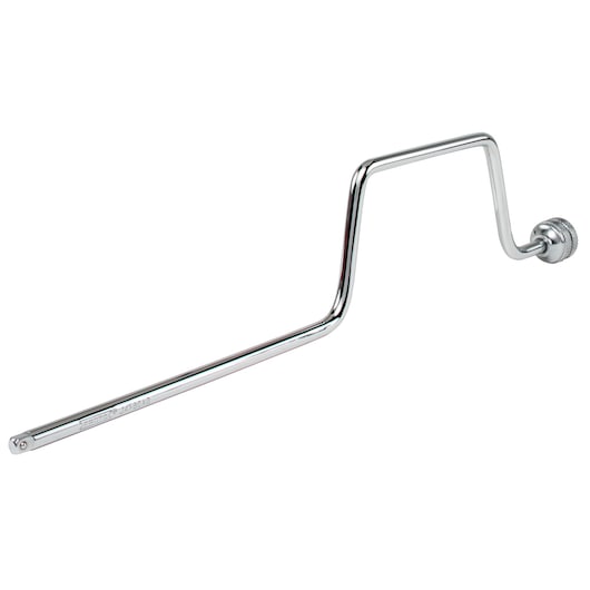 PROTO J4780AG offset handle chrome breaker bar, angled design, side view on white background.