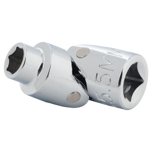 PROTO J48055AM chrome universal joint socket on white background, compact angled hand tool accessory.