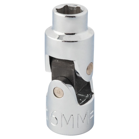 PROTO J4806AM socket universal joint, chrome finish, 6MM engraved, product upright on white background.