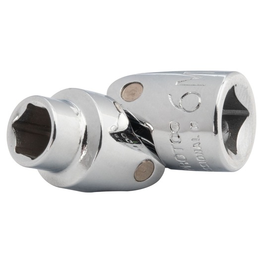 PROTO J4806AM chrome universal joint socket, close-up angle on white background.