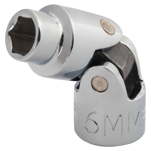 PROTO J4806AM chrome universal joint socket, 6mm, close-up on white background.