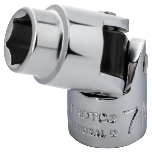 PROTO J4807AM chrome universal joint socket, close-up photography on white background.