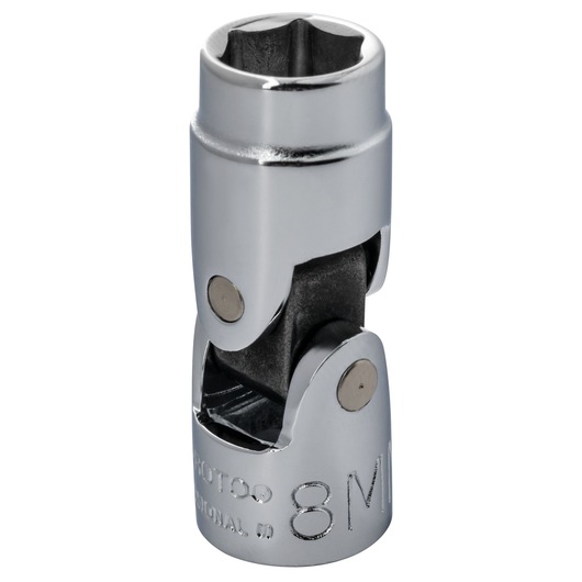 PROTO chrome universal socket 8MM J4808AM, front angle, on white background.