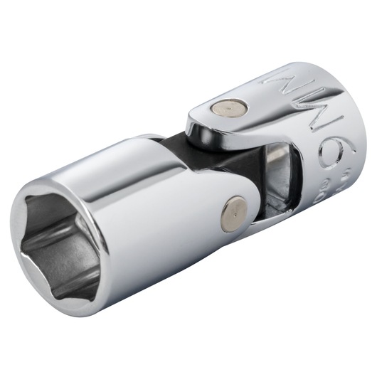 PROTO J4809AM chrome socket universal joint tool, side angle on white background.