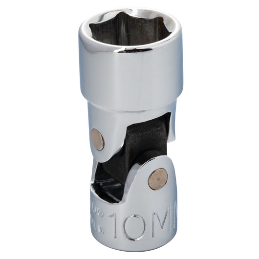 PROTO J4810AM chrome socket universal joint, 10mm size, tool photography, front angle on white background.