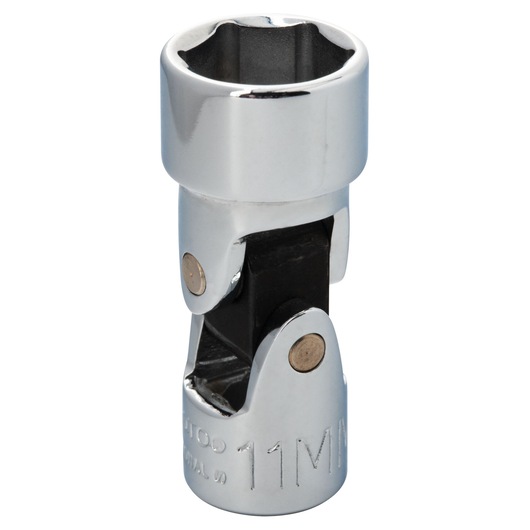 PROTO J4811AM chrome socket universal joint, 11mm, shown upright on white background, tool photography.