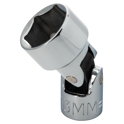 PROTO J4813AM chrome swivel socket, 13mm size, photographed at angle on white background.