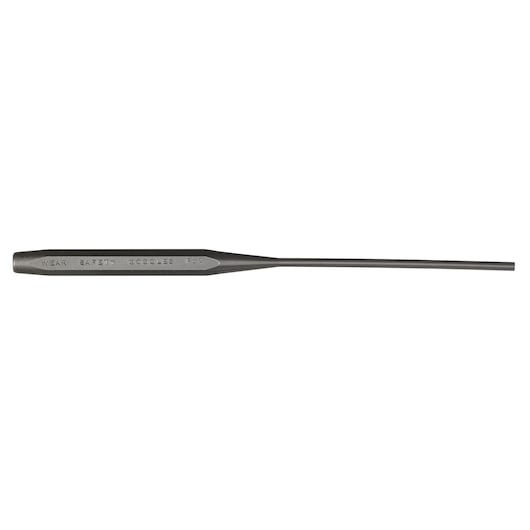 PROTO J48532LS2 black long drive pin punch tool, side view on white background.