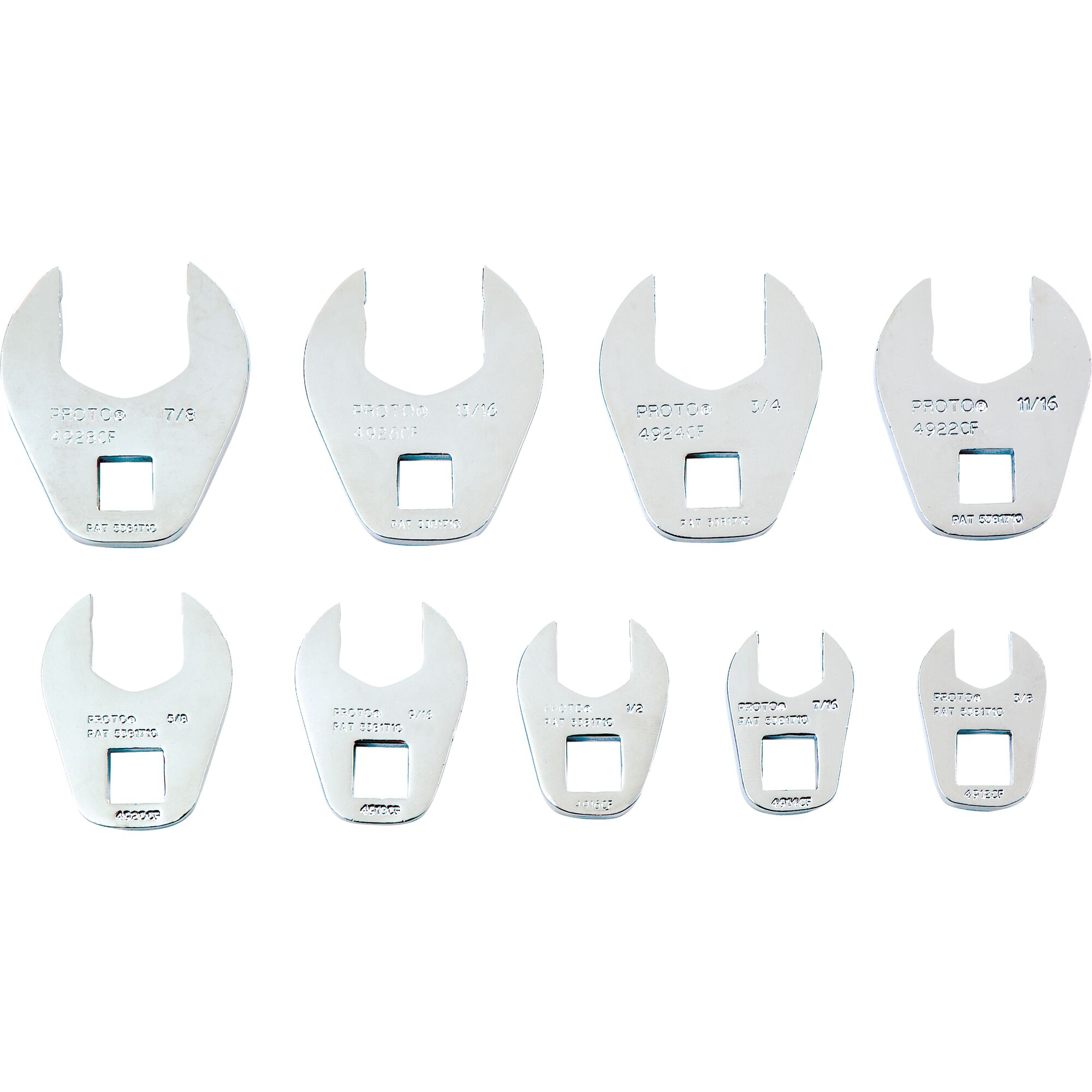 3/8 in. Drive Crowfoot Wrench Set (9 pc.) | PROTO