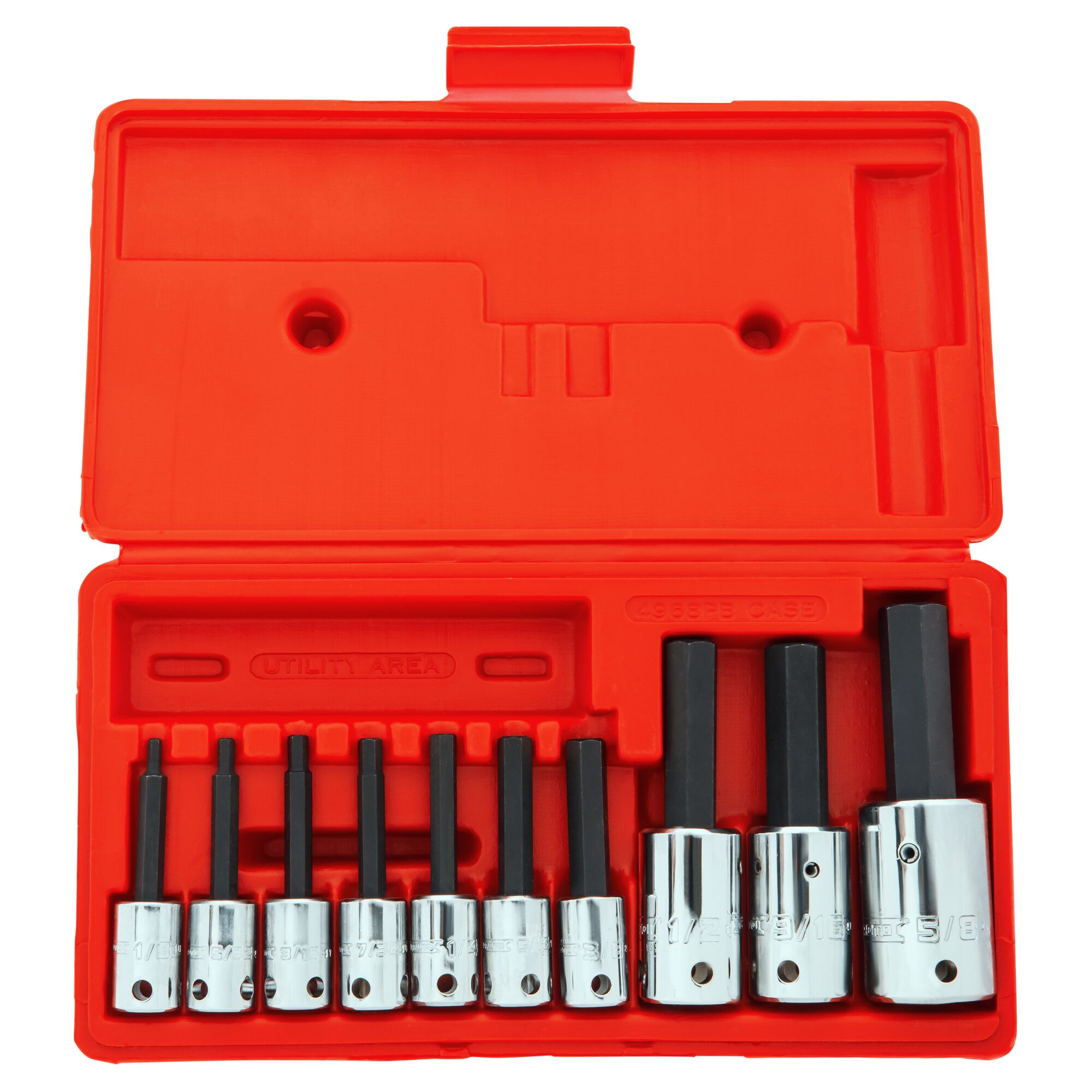 3/8 in. & 1/2 in. Drive Hex Bit Set (10 pc.) | PROTO
