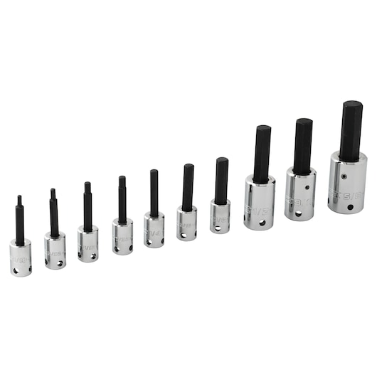 3/8 in. & 1/2 in. Drive Hex Bit Set (10 pc.)